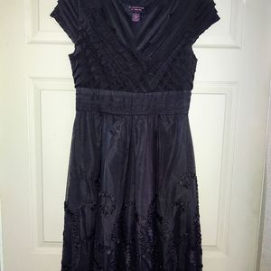 Black midi dress